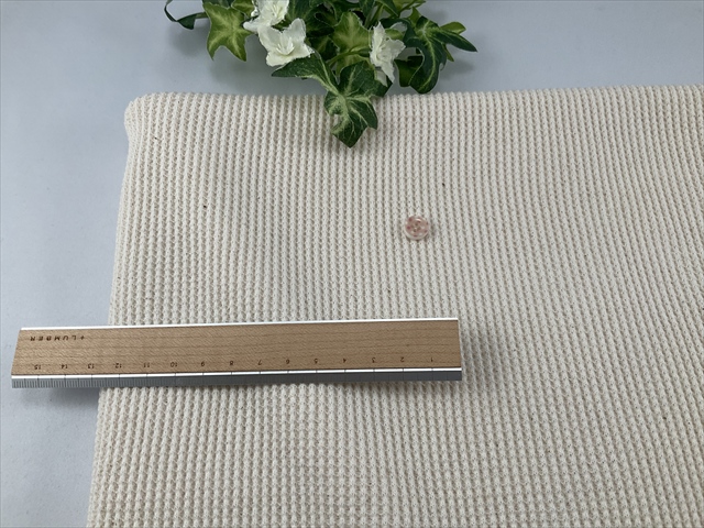 生成りワッフルニット