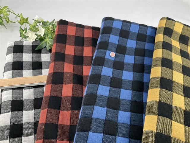 キルトニットブロックチェック