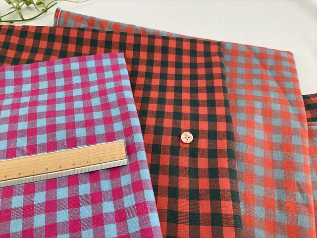 ギンガムチェックコットン