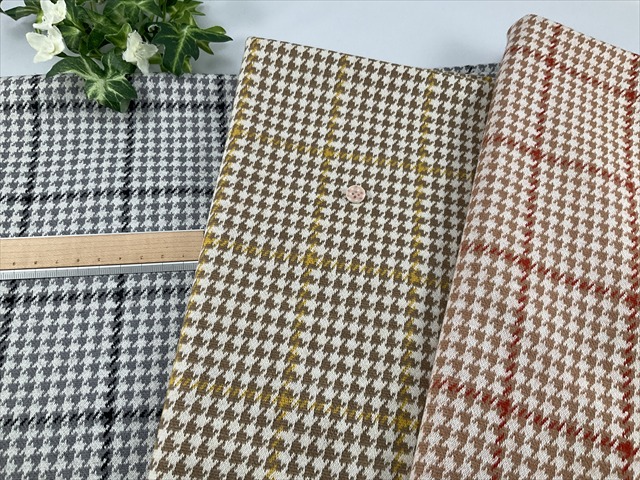 千鳥ジャガードチェックニット