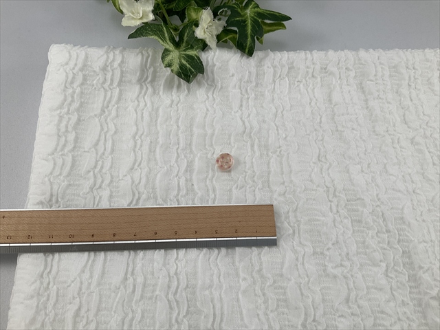 チュール調ふくれニットホワイト