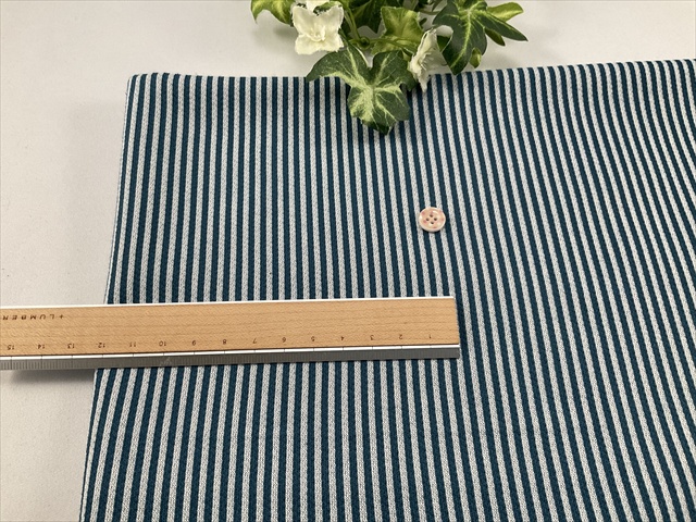 ストライプジャガードニットマリンブルー