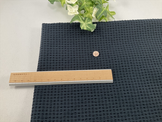 ふわっとしたストレッチサッカーダークネイビー