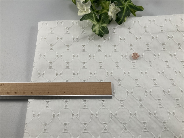 綿ローンレースリボンオフホワイト