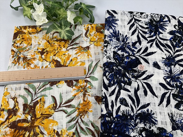 ドビーフラワーコットン