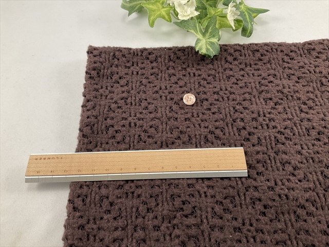 柔らか起毛レースブラウン