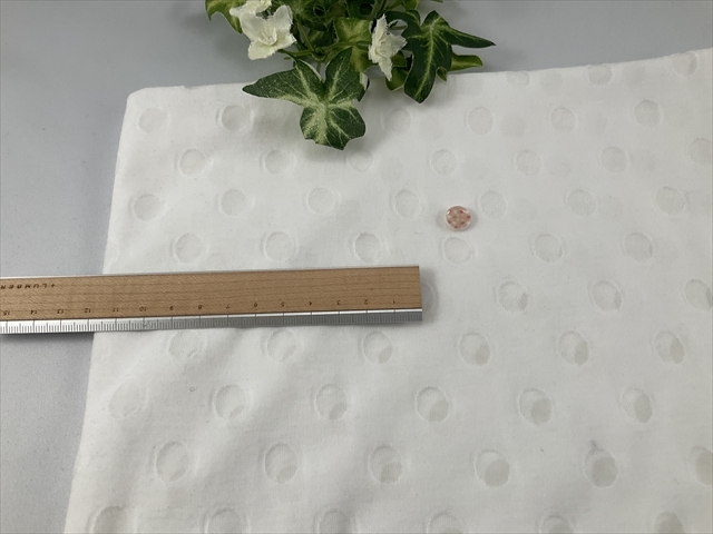 今月の目玉商品水玉カット天竺オフホワイト