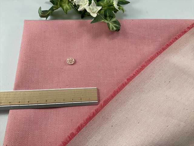 綿カス入り柔らかデニムピンク