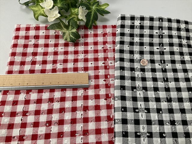 綿ローンギンガムレース