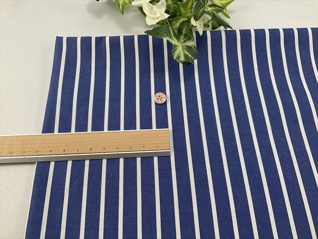 ネイビーストライプコットン