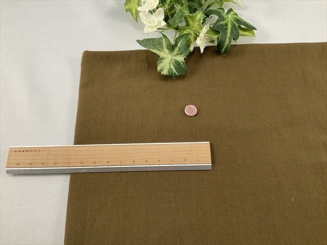 ふわりガーゼ調コットンカーキ