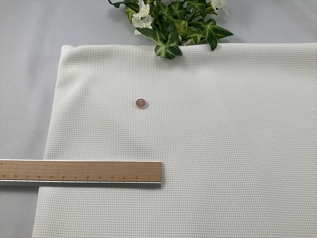 ポリエステルミニワッフルオフホワイト