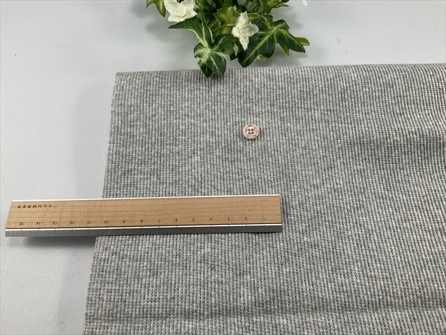 グレー杢スパンリブ