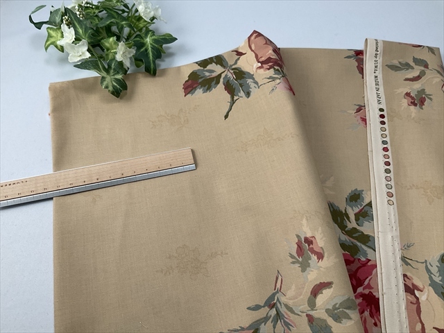 コットンシャーティングローズフラワー