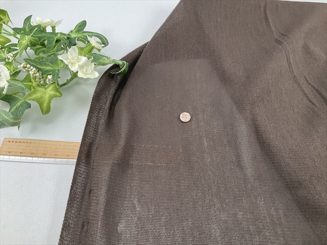 綿ストレッチサラチュールブラウン