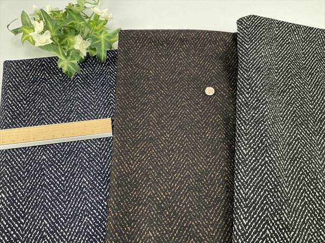 ヘリンボンジャガードニット