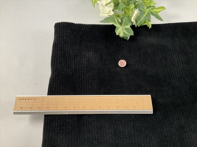 コーデュロイ風ニットブラック