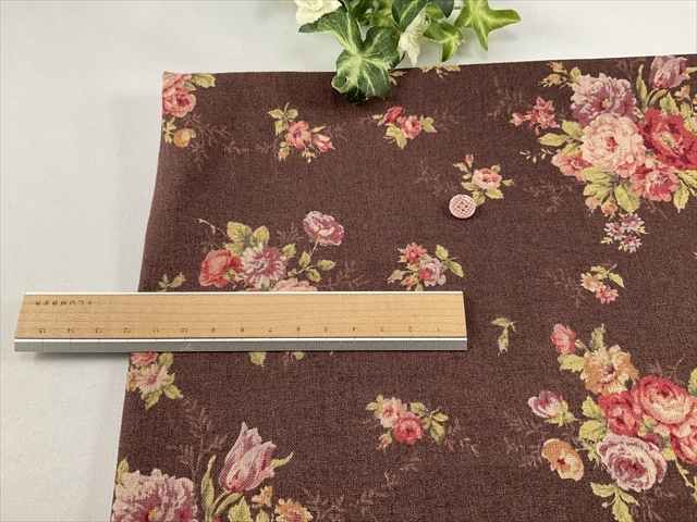 綿麻エンジェルソフトフラワーブラウン