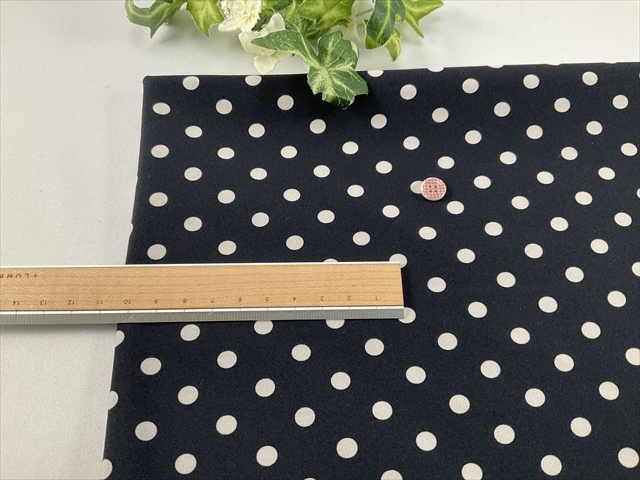 2WAYハイテンションニットダークネイビー白玉