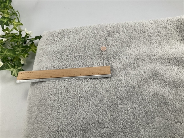 ふかふか両面パイルニットグレー