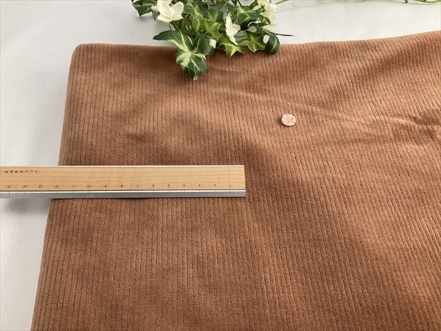 コーデュロイ風ニットブラウン