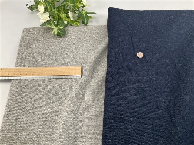 デニム調柔らかポンチニット