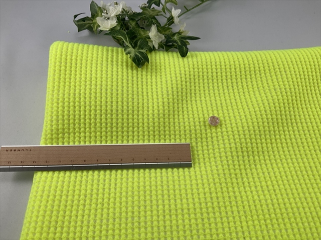 蛍光ワッフルニット