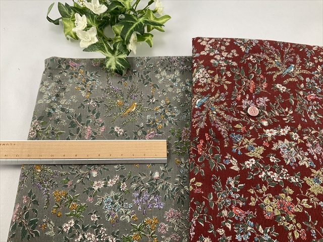 細ウネコーデュロイ小鳥