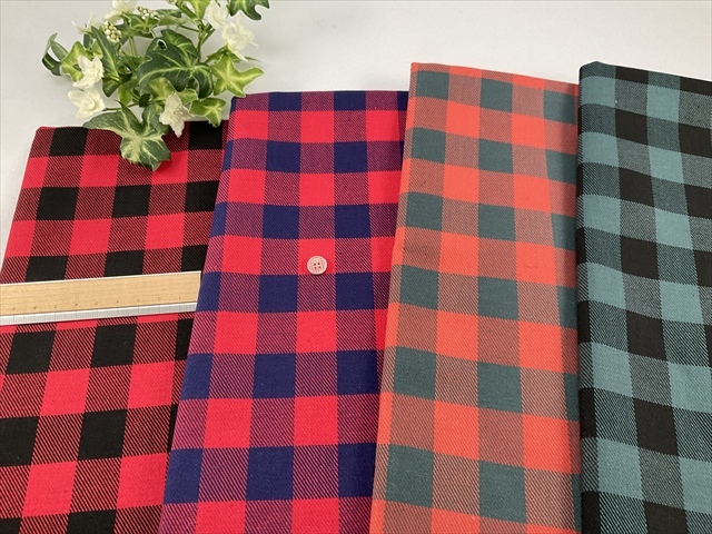 綿ツイルブロックチェック