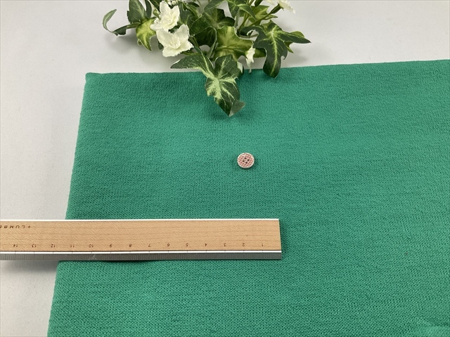 ブロックインレー天竺グリーン