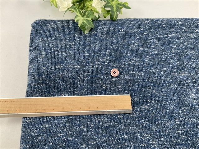 接結ネイビー杢天竺