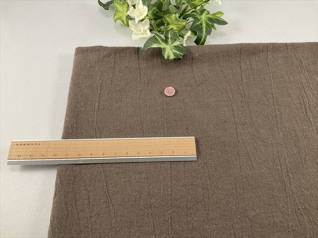 綿麻ワッシャーカーキブラウン