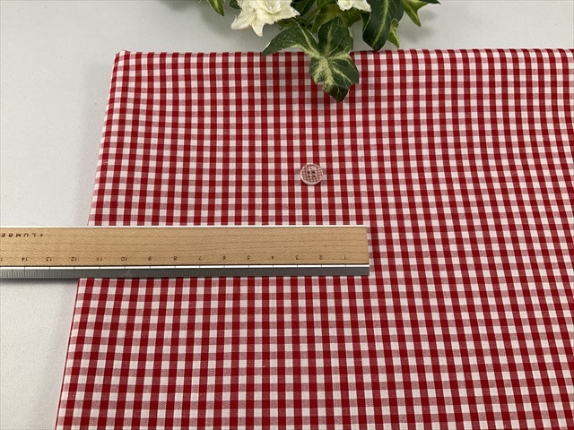 先染めギンガムチェックレッド