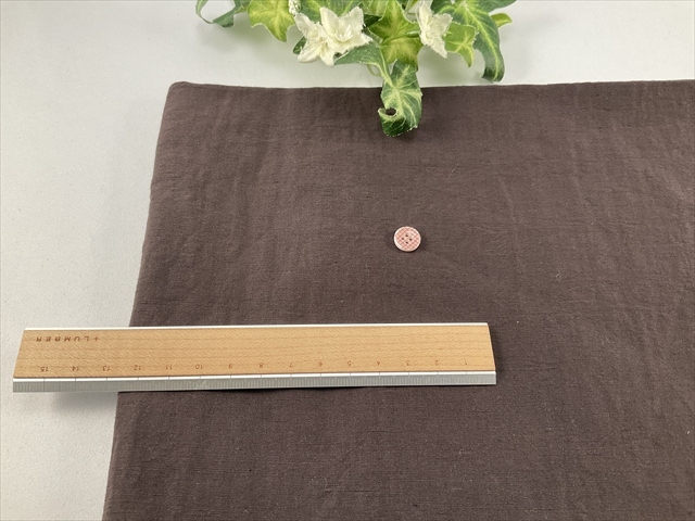 綿麻天日干しワッシャータイプライターこげ茶