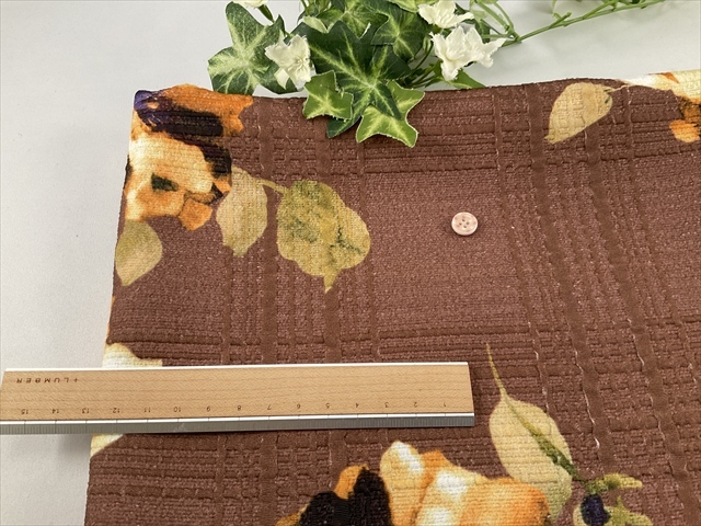 ジャガードフラワーブラウン