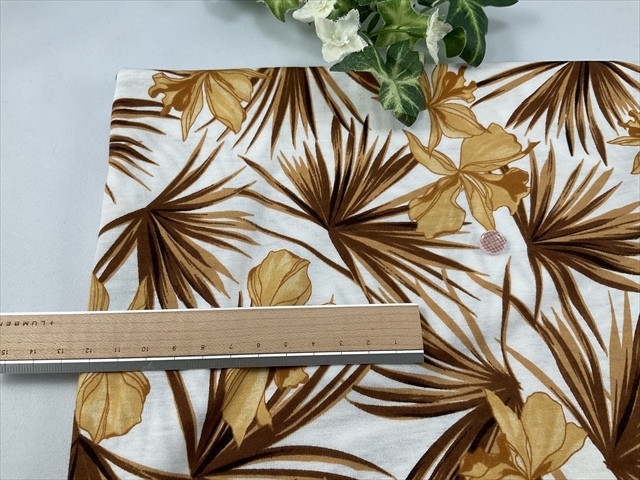 ブラウンフラワー天竺