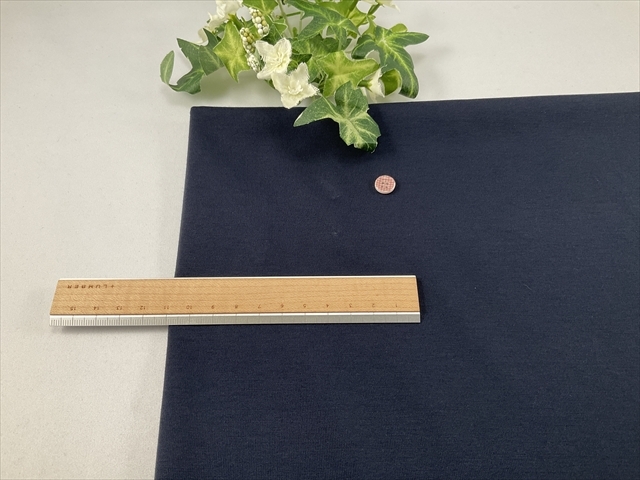 ダークネイビー滑らか天竺