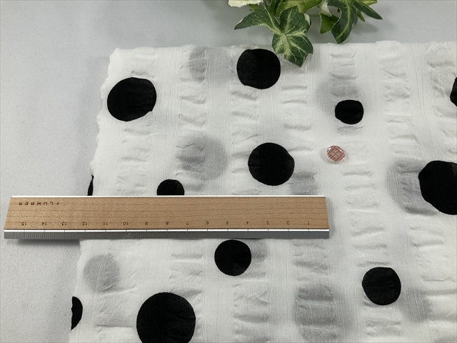 綿ローンミラクルウェーブ黒玉