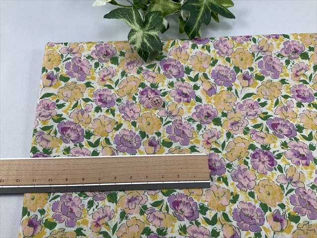 綿ローンイエローフラワー