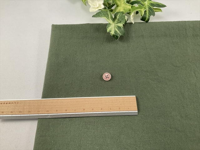 天日干し平織りワッシャーオリーブグリーン