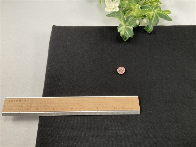 綿麻ウォッシュ加工ブラック