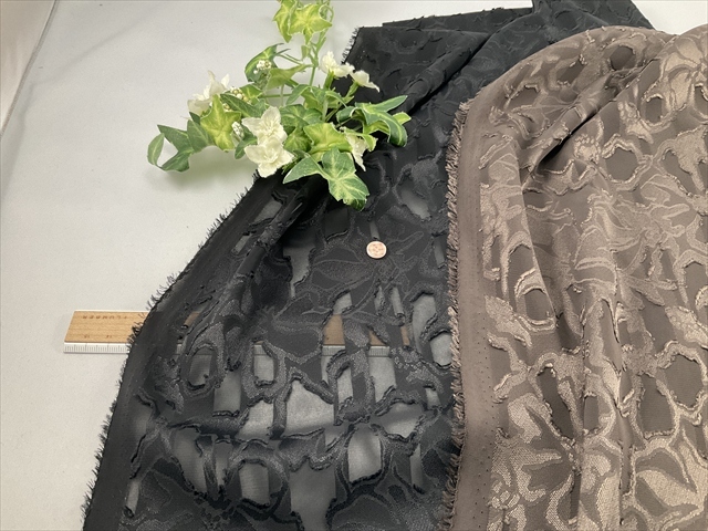 シフォンカットジャガードフラワー