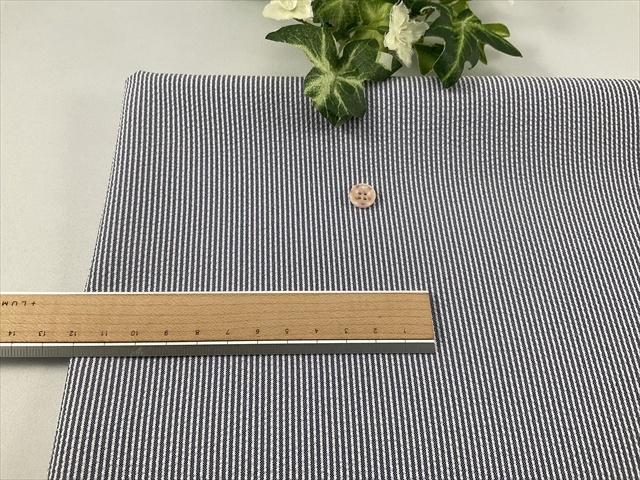 ポリエステルサッカーストライプブルー