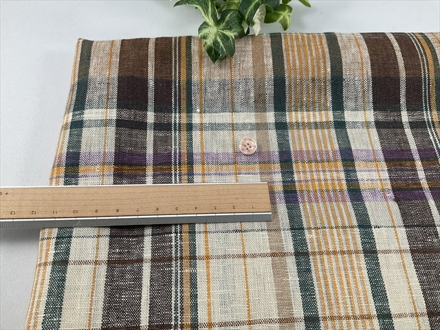 タータンチェックリネンベージュ