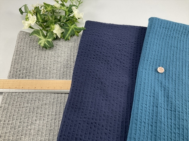 ストライプリップルニット