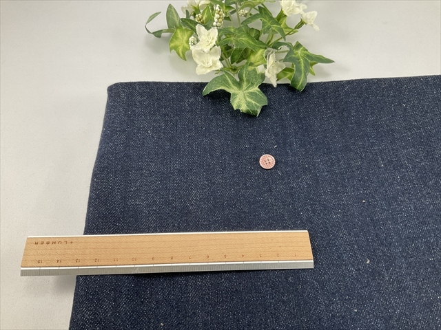 ウォッシュ加工デニムネイビー
