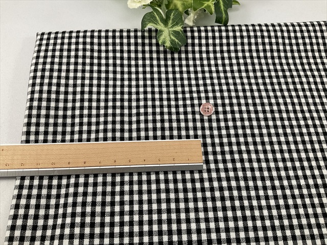 白黒ギンガムストレッチ