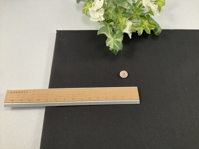 綿ナイロンツイルストレッチブラック