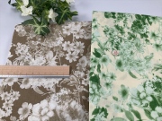 コットンタイプライターフラワープリント