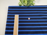 柔らかボーダー天竺ダークネイビーにブルー